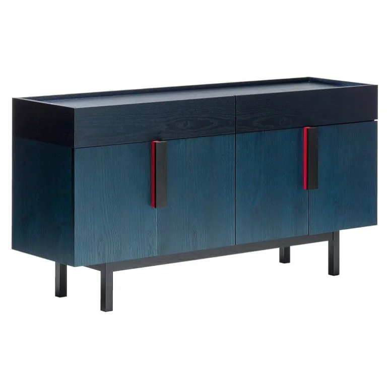 Ariake Aizome sideboard, indigo - black - red