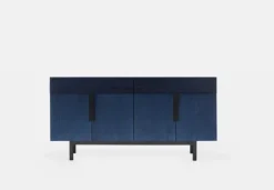 Ariake Aizome sideboard, indigo - black - red