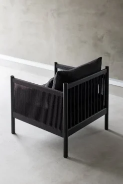 Ariake Braid lounge chair, black