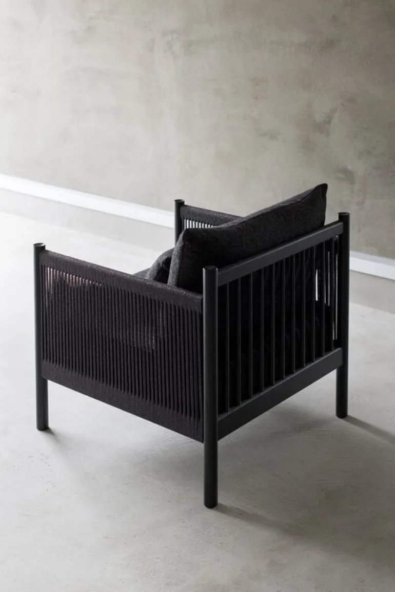 Ariake Braid lounge chair, black