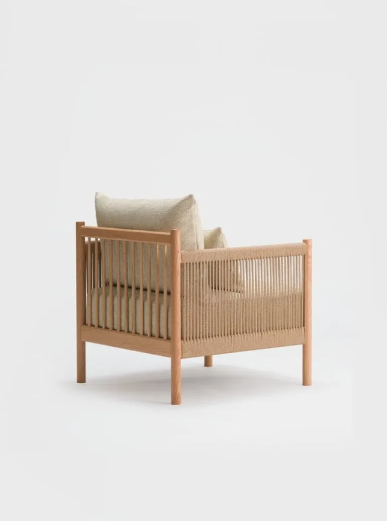 Ariake Braid lounge chair, oak