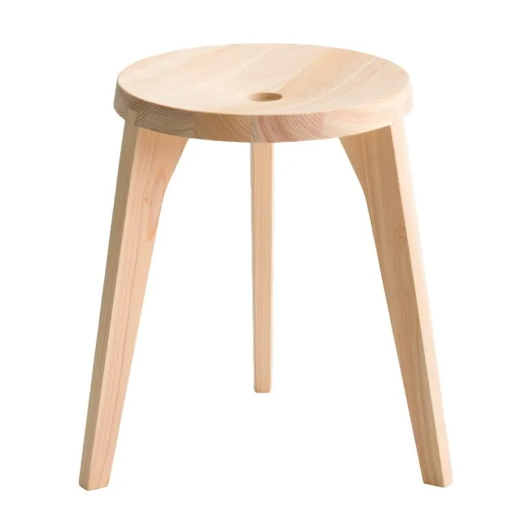 Ariake Dovetail stool, hinoki