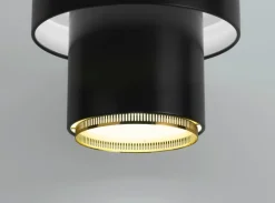 Artek A201 pendant, black - brass