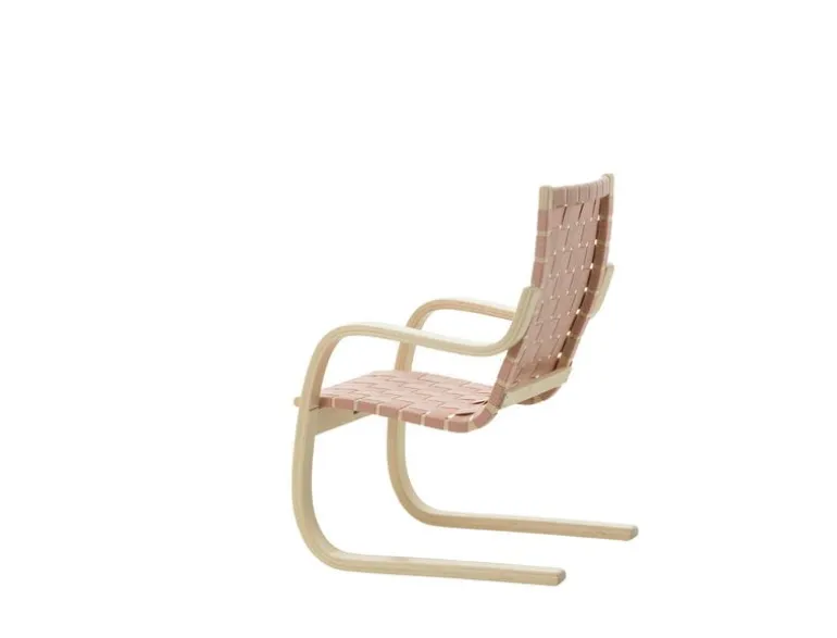 Artek Aalto armchair 406, birch - natural/red webbing