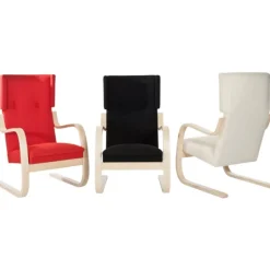 Artek Aalto armchair 401, black Hallingdal 190