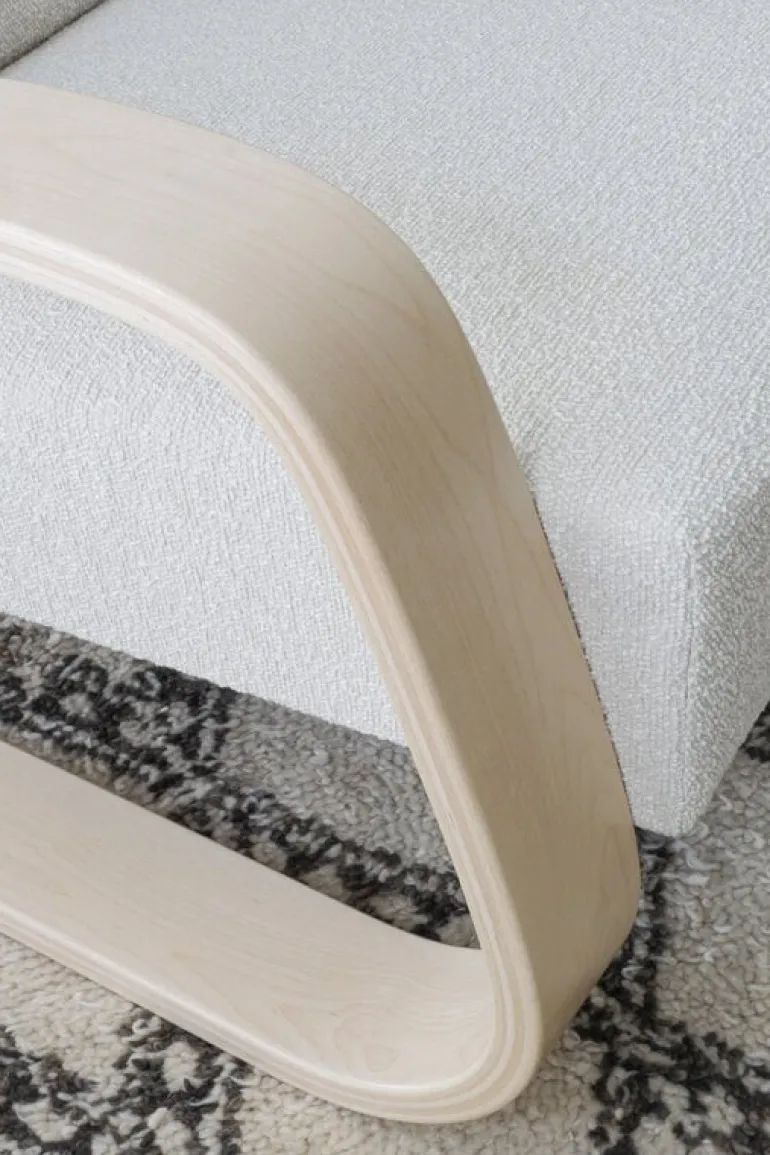 Artek Aalto armchair 400 "Tank", birch - cream/pearl Nubia 02