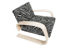 Artek Aalto armchair 400 "Tank", birch - Zebra