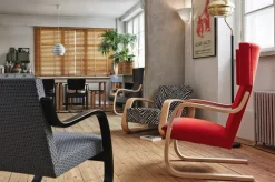 Artek Aalto armchair 400 "Tank", birch - Zebra