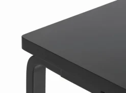 Artek Aalto bench 153A, solid seat, black