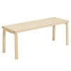 Artek Aalto bench 153A, solid seat, birch