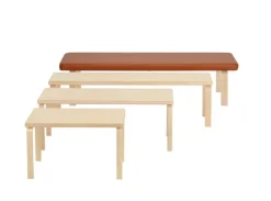 Artek Aalto bench 153A, solid seat, birch