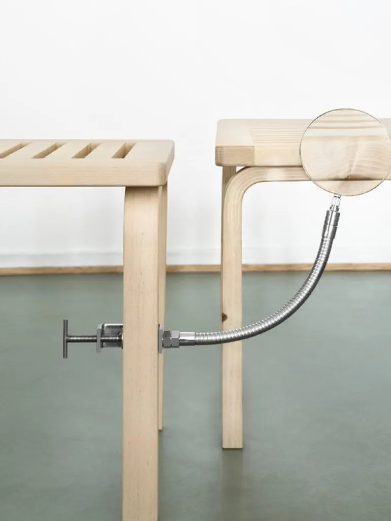 Artek Aalto bench 153A, wild birch