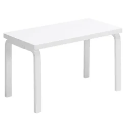 Artek Aalto bench 153B, solid seat, white