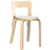 Artek Aalto chair 65, birch - white laminate