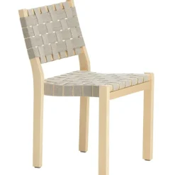 Artek Aalto chair 611, birch - natural/black webbing