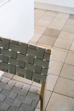 Artek Aalto chair 611, birch - natural/black webbing