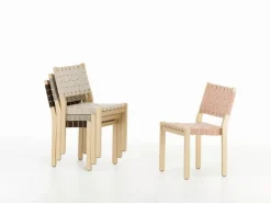 Artek Aalto chair 611, birch - natural/black webbing