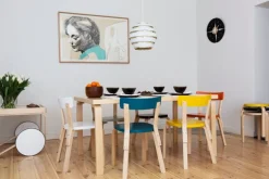 Artek Aalto chair 69, birch - petrol
