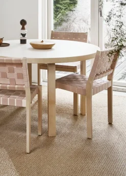 Artek Aalto chair 611, birch - natural/red webbing