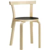 Artek Aalto chair 68, birch - black linoleum