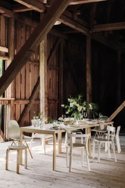 Artek Aalto chair 68, birch - black linoleum