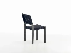 Artek Aalto chair 611, black - black/blue webbing