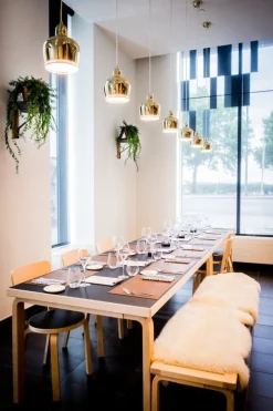 Artek Aalto chair 66, black linoleum