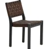 Artek Aalto chair 611, black - black/brown webbing