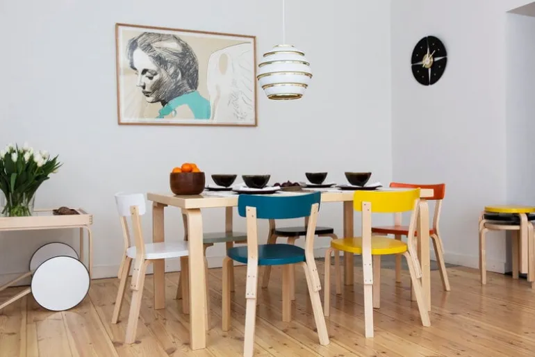 Artek Aalto chair 69, orange