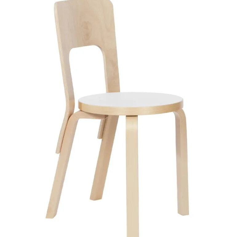 Artek Aalto chair 66, white laminate