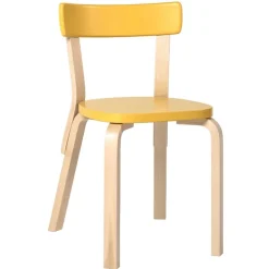 Artek Aalto chair 69, yellow