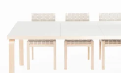 Artek Aalto extendable table 97, birch - white laminate