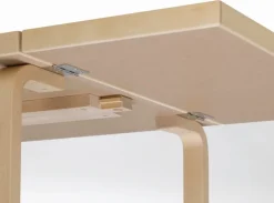 Artek Aalto foldable table DL81C, birch - black linoleum