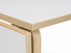 Artek Aalto foldable table DL81C, birch - white laminate