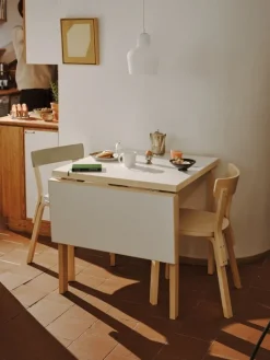 Artek Aalto foldable table DL81C, birch - white laminate