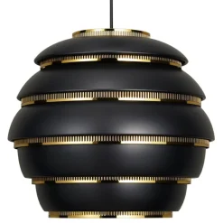 Artek Aalto pendant A331 "Beehive", black - brass