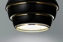 Artek Aalto pendant A331 "Beehive", black - brass