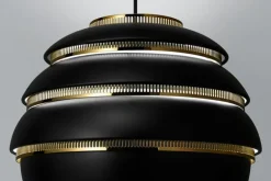 Artek Aalto pendant A331 "Beehive", black - brass