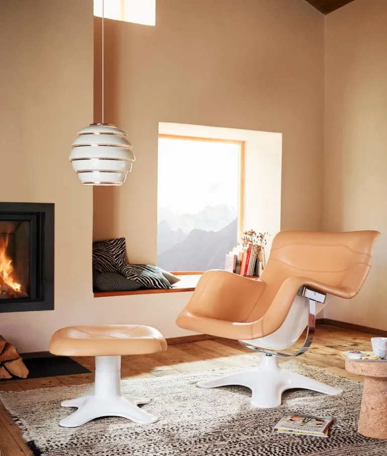 Artek Aalto pendant A331 "Beehive", white - brass