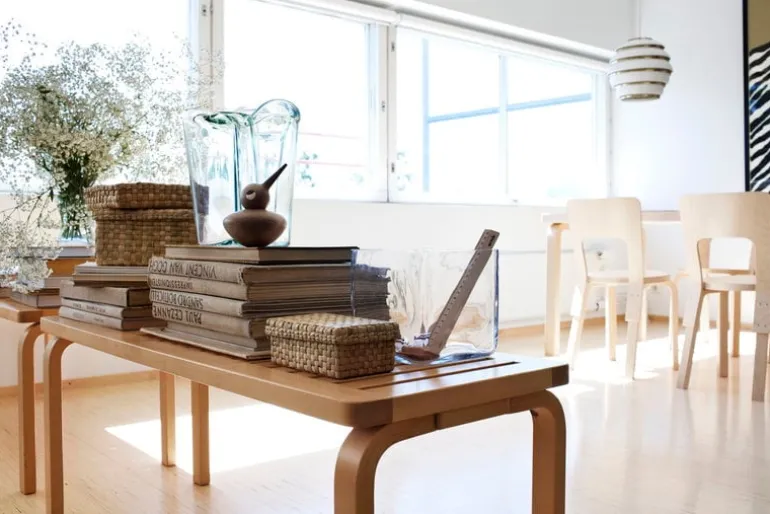 Artek Aalto pendant A331 "Beehive", white - brass