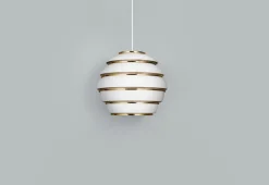 Artek Aalto pendant A331 "Beehive", white - brass
