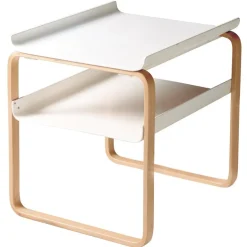 Artek Aalto side table 915, white - birch