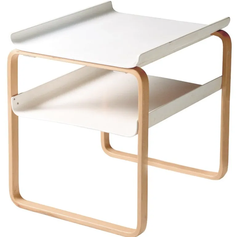 Artek Aalto side table 915, white - birch