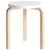 Artek Aalto stool 60, white - birch