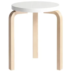 Artek Aalto stool 60, white - birch