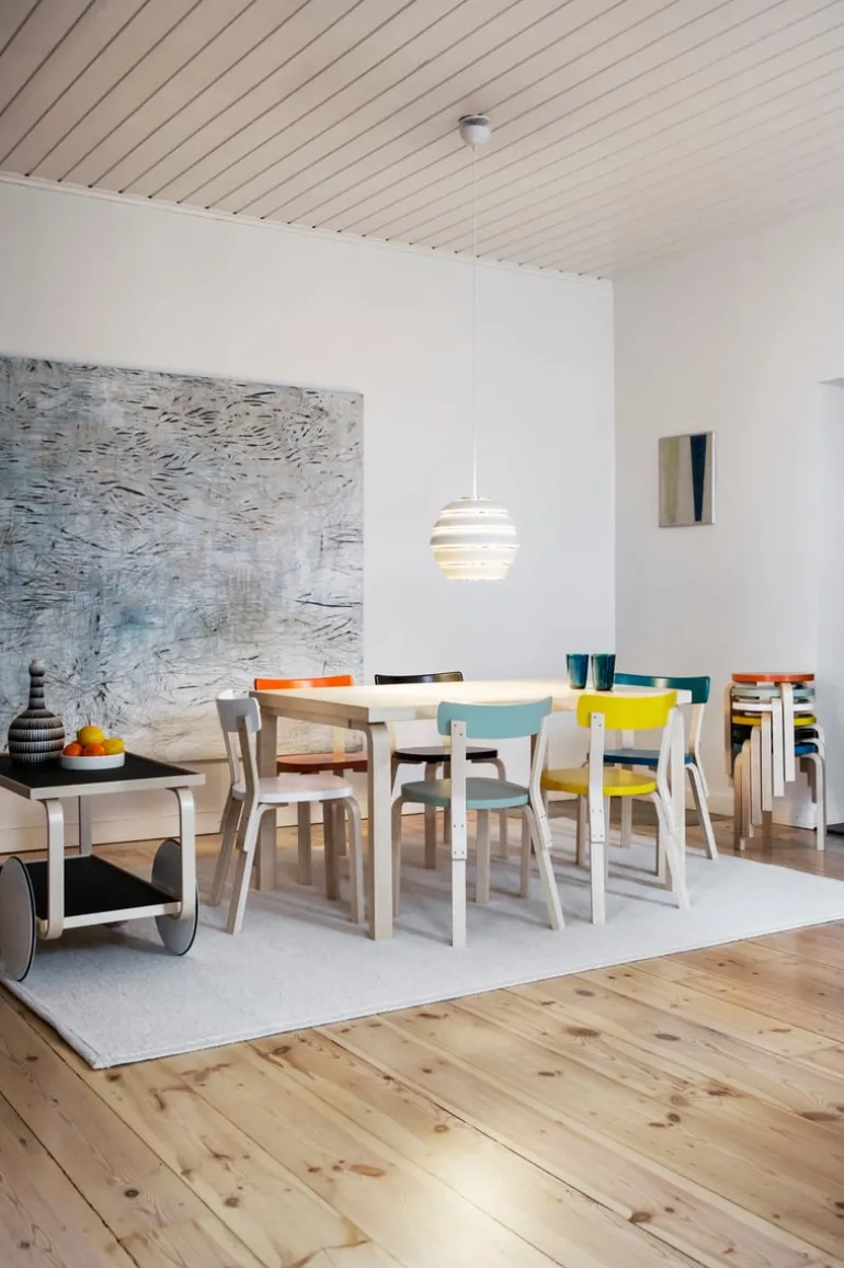 Artek Aalto stool 60, yellow - birch