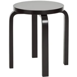Artek Aalto stool E60, lacquered black