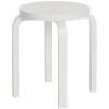 Artek Aalto stool E60, lacquered white