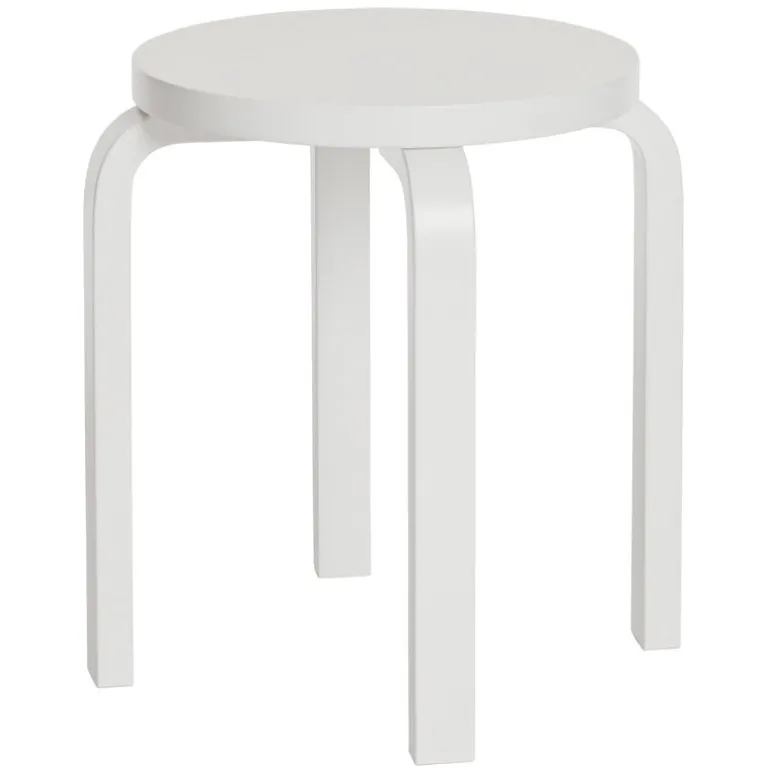 Artek Aalto stool E60, lacquered white