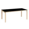 Artek Aalto table 83, birch - black linoleum